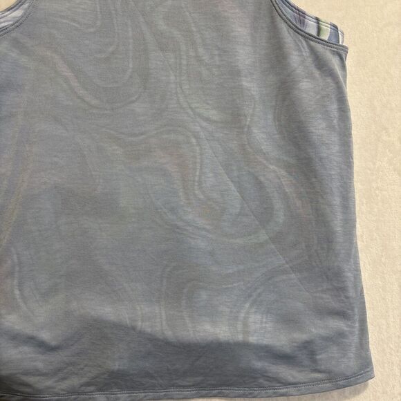 Athleta Girl Tandem Tank Girl's Size Extra Large XL 14 Blue Swirls Layered Look - Picture 6 of 15